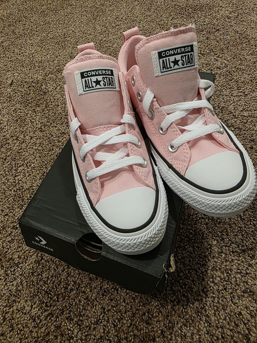 Converse Pink Canvas Low Top Sneakers